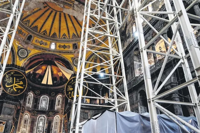 AYASOFYA’DA TARİHİ RESTORASYONDA KRİTİK SÜREÇ!
